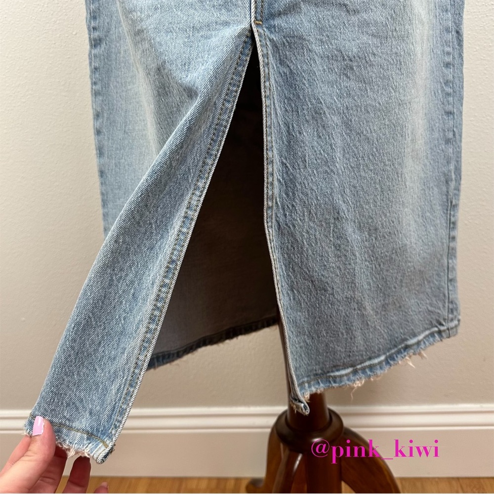 Universal Thread High Rise Denim Midi Skirt - Picture 6 of 15